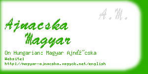 ajnacska magyar business card